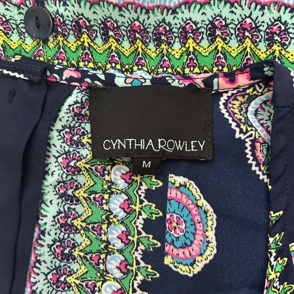 Cynthia Rowley Blouse Top Tank Tunic Sleeveless Colourful Back Button Close - Picture 12 of 15